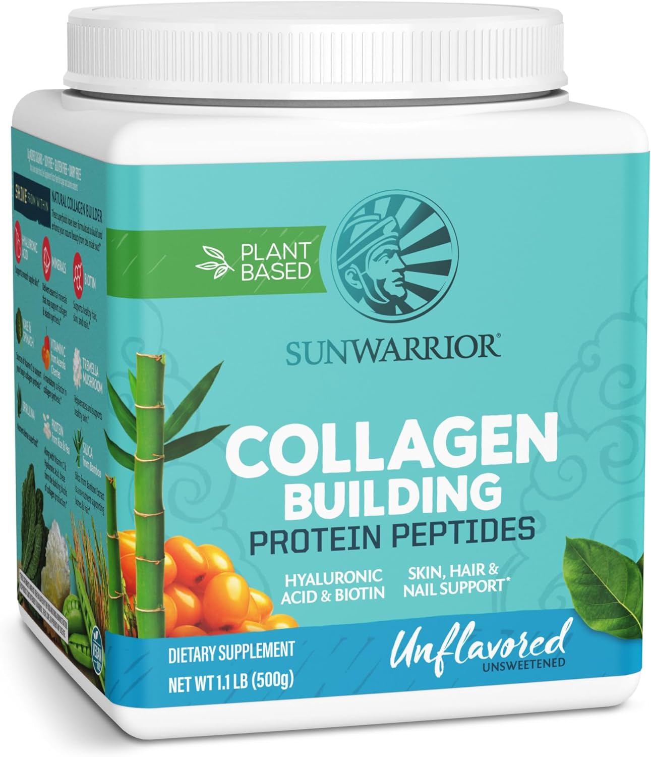 Sunwarrior - Collagen Building Protein Peptides Powder - Unflavored 500g