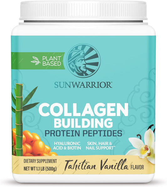 Sunwarrior - Collagen Building Protein Peptides Powder - Tahitian Vanilla 500g