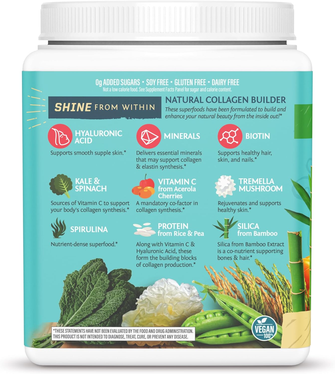 Sunwarrior - Collagen Building Protein Peptides Powder - Tahitian Vanilla 500g