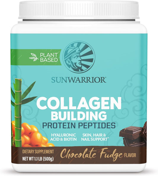 Sunwarrior - Collagen Building Protein Peptides Powder - Chocolate Fudge 500g