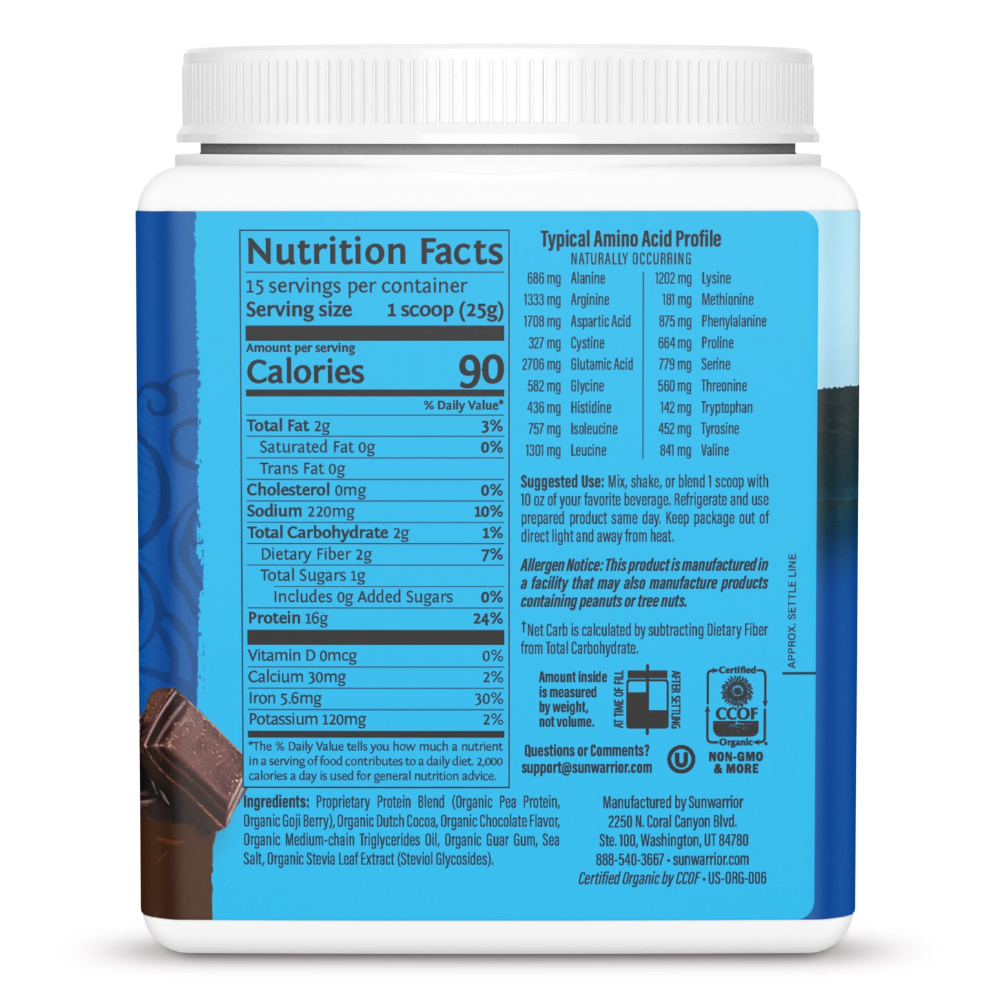 Sunwarrior - Warrior Blend - Chocolate 375 g