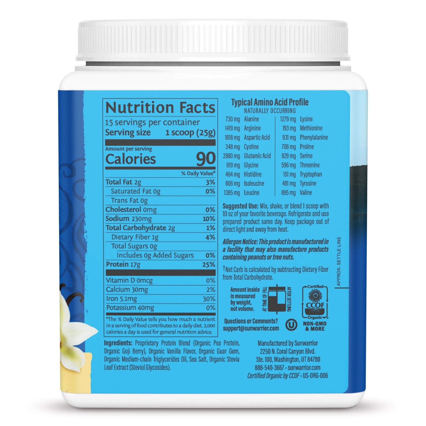 Sunwarrior - Warrior Blend - Vanilla 375 g